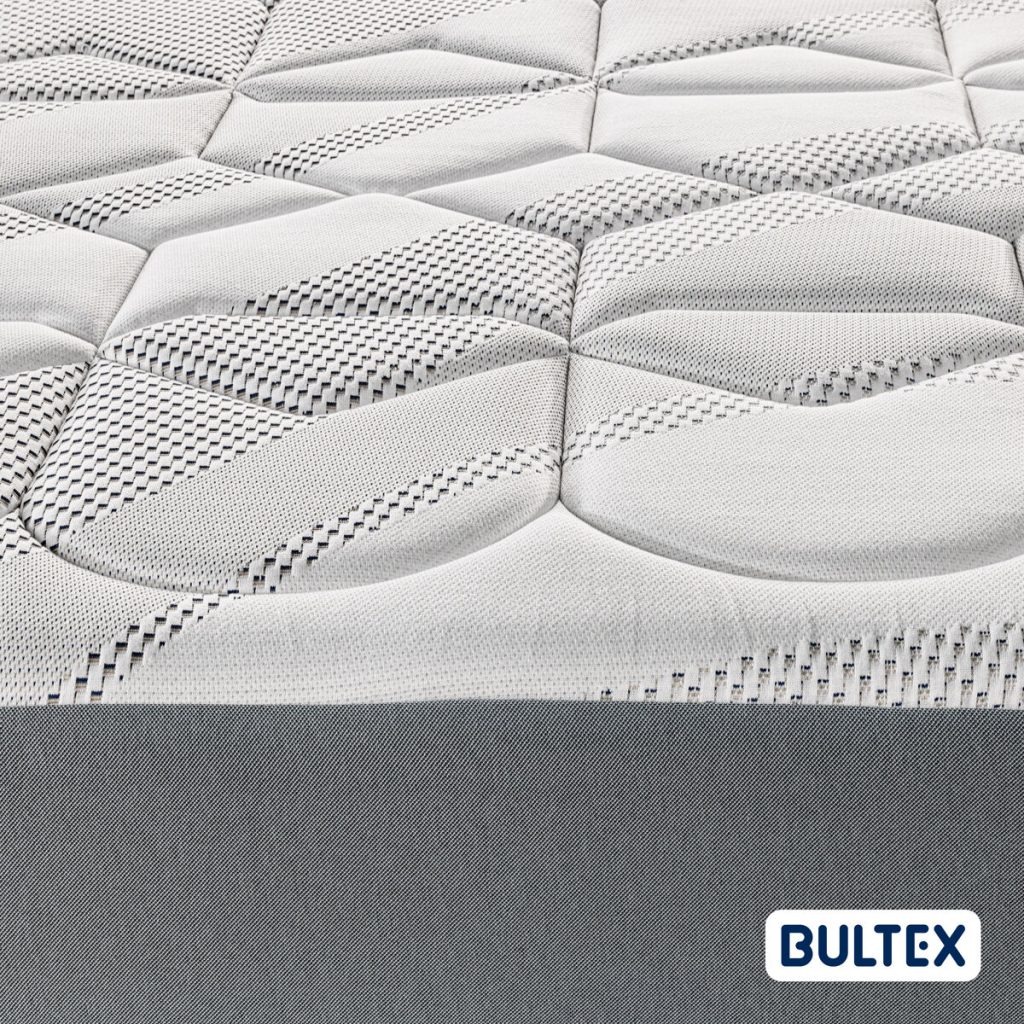 Colchão Bultex Clark – pormenor do desenho geométrico do tampo