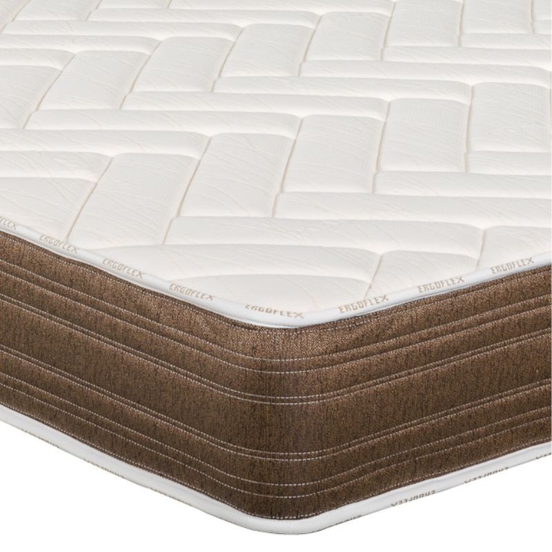 Colchão Ergoflex Maxi Conforto, pormenor do canto e do tecido do tampo