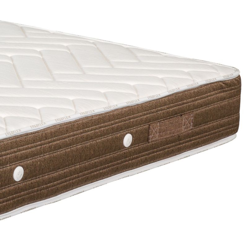 Colchão Ergoflex Maxi Conforto, pormenor da lateral e do acolchoado