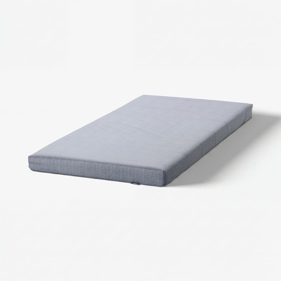 Colchão IKEA ÅGOTNES azul claro em fundo branco
