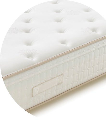 Colchão Molaflex zZ5 Soft Pocket Sense, pormenor do tecido e do acolchoado